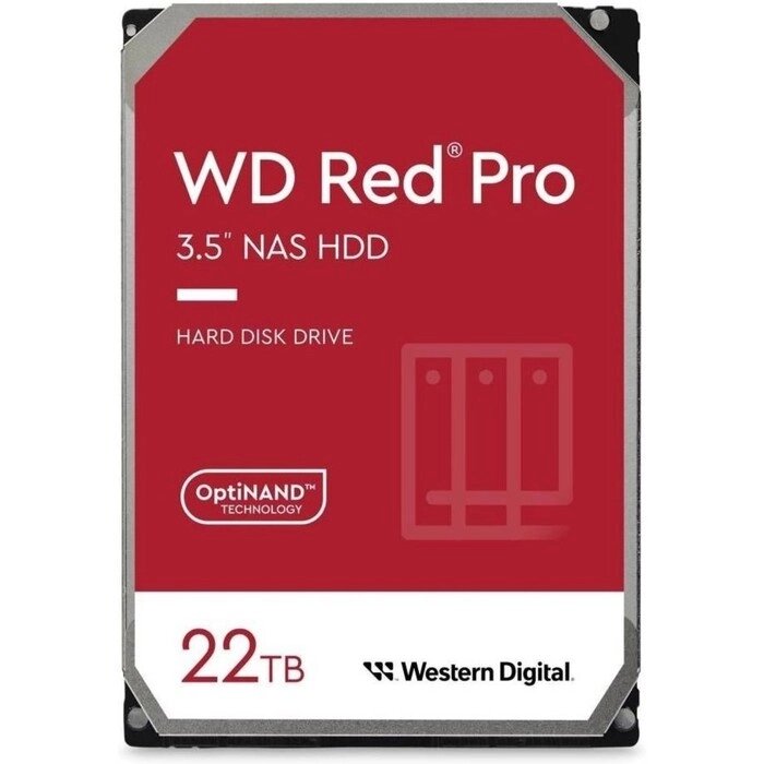 Жесткий диск WD SATA-III 22TB WD221KFGX NAS Red Pro (7200rpm) 512Mb 3.5" от компании Интернет-гипермаркет «MALL24» - фото 1