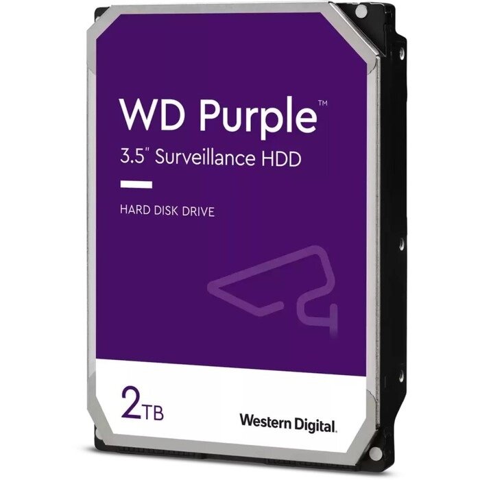 Жесткий диск WD SATA-III 2TB WD23PURZ Surveillance Purple (5400rpm) 64Mb 3.5" от компании Интернет-гипермаркет «MALL24» - фото 1