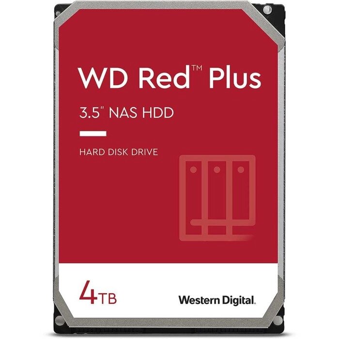 Жесткий диск WD SATA-III 4TB WD40EFZX NAS Red Plus (5400rpm) 128Mb 3.5" от компании Интернет-гипермаркет «MALL24» - фото 1