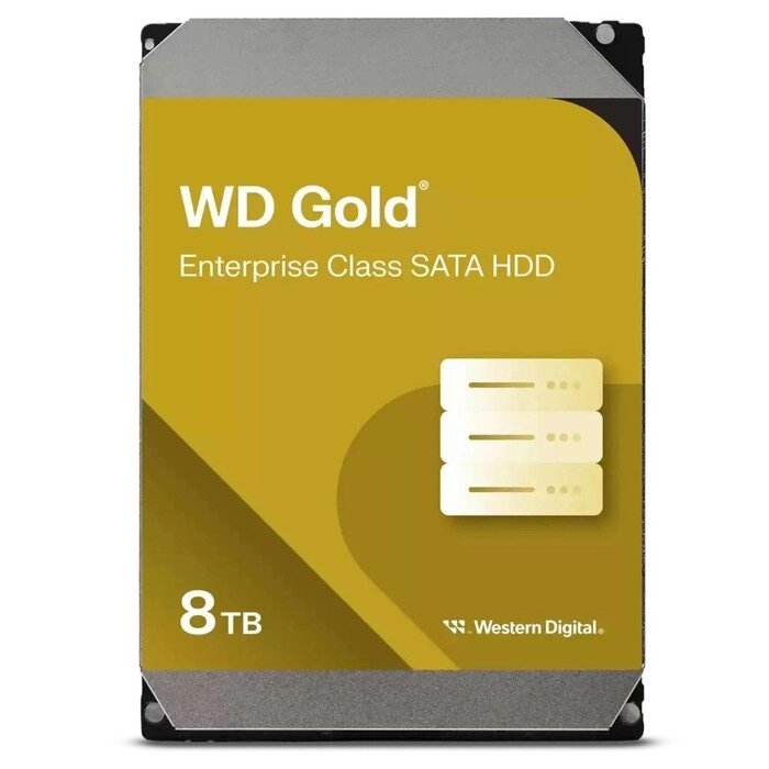 Жесткий диск WD SATA-III 8TB WD8005FRYZ Desktop Gold 512E (7200rpm) 256Mb 3.5" от компании Интернет-гипермаркет «MALL24» - фото 1