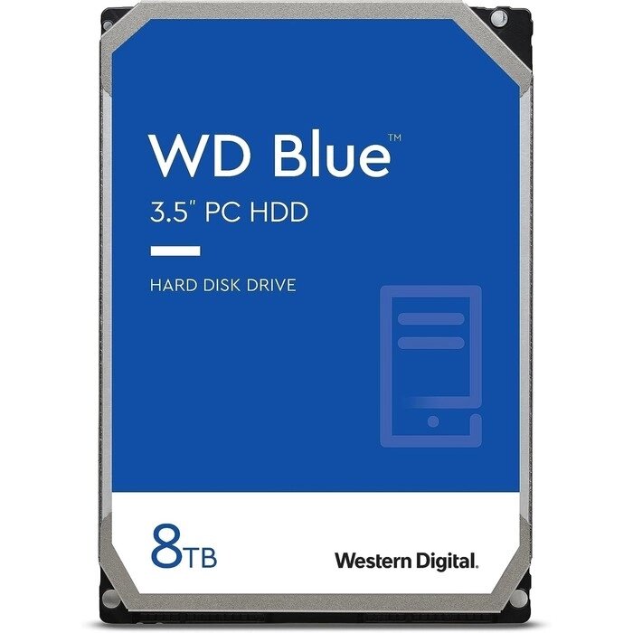 Жесткий диск WD SATA-III 8TB WD80EAAZ Desktop Blue (5640rpm) 256Mb 3.5" от компании Интернет-гипермаркет «MALL24» - фото 1