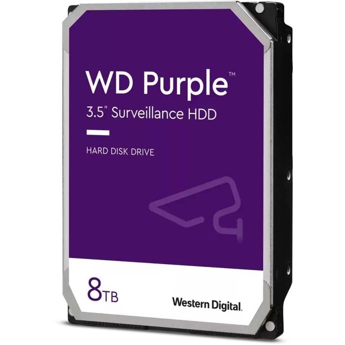 Жесткий диск WD SATA-III 8TB WD84PURZ Surveillance Purple (5640rpm) 128Mb 3.5" от компании Интернет-гипермаркет «MALL24» - фото 1