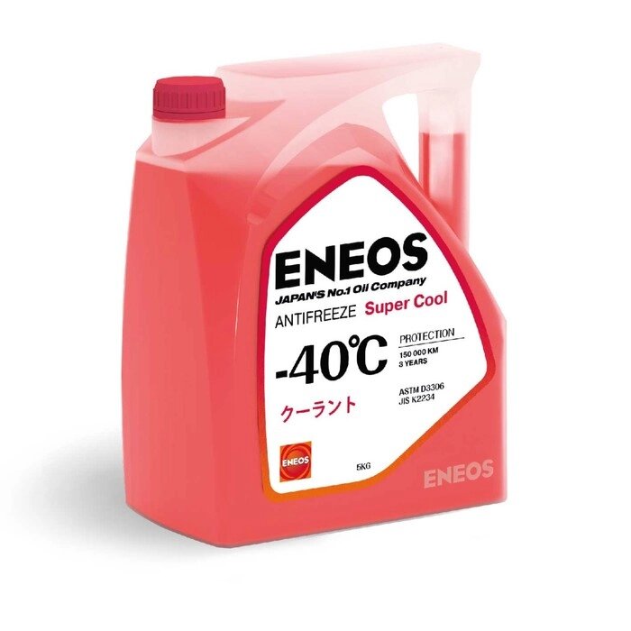 Жидкость охлаждающая низкозамерзающая ENEOS Antifreeze Super Cool -40C, 5 кг от компании Интернет-гипермаркет «MALL24» - фото 1