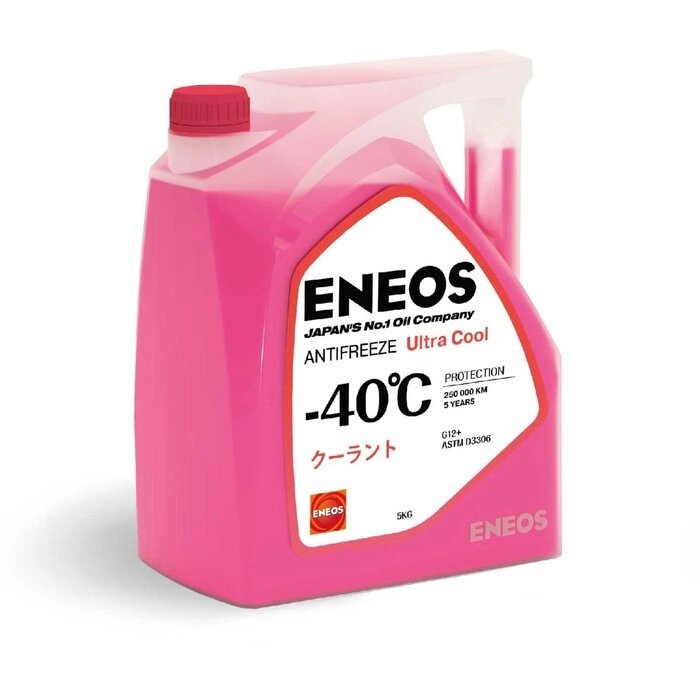 Жидкость охлаждающая низкозамерзающая ENEOS Antifreeze Ultra Cool -40C, 5 кг от компании Интернет-гипермаркет «MALL24» - фото 1