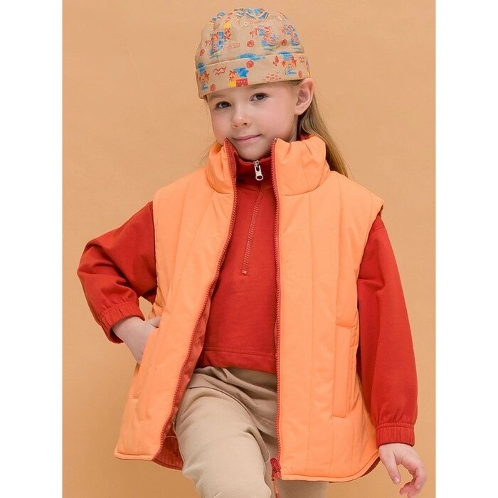 Жилет для девочек, рост 110 см, цвет оранжевый от компании Интернет-гипермаркет «MALL24» - фото 1