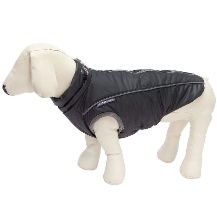 Жилет Osso "Аляска" для собак, размер 32 (ДС 30-32, ОШ 34, ОГ 44-54), тёмно-серый от компании Интернет-гипермаркет «MALL24» - фото 1