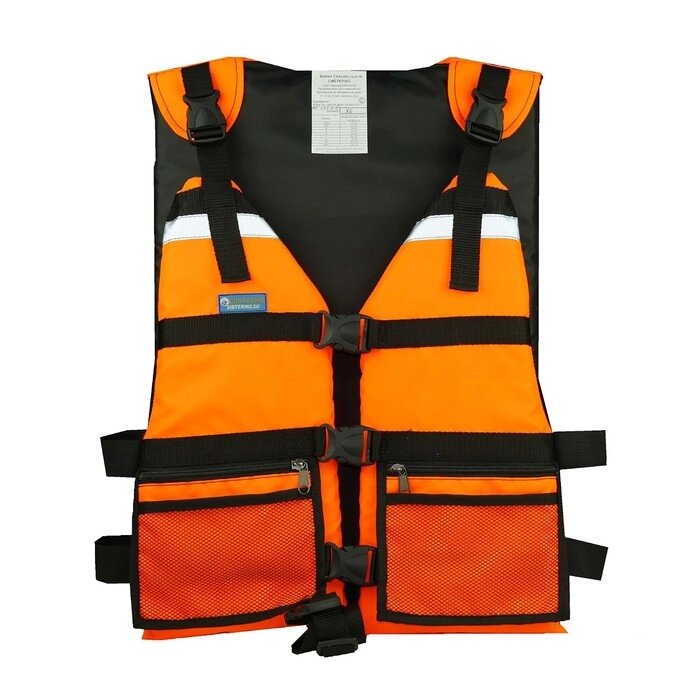 Жилет спасательный "Сибтермо" ЖС-03-О, оранжевый, размер L, ЖС -03. О.60-70 от компании Интернет-гипермаркет «MALL24» - фото 1