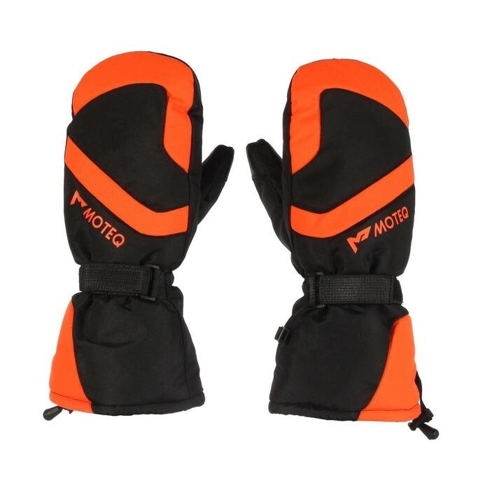 Зимние рукавицы БОБЕР чёрный, оранжевый, L от компании Интернет-гипермаркет «MALL24» - фото 1