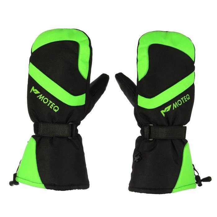 Зимние рукавицы БОБЕР чёрный, зелёный, L от компании Интернет-гипермаркет «MALL24» - фото 1