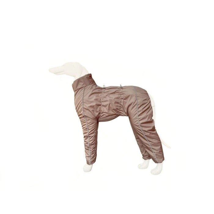 Зимний комбинезон для собак (сука), размер 40-1 (ДС 40, ОГ 60, ОШ 46), бежевый от компании Интернет-гипермаркет «MALL24» - фото 1