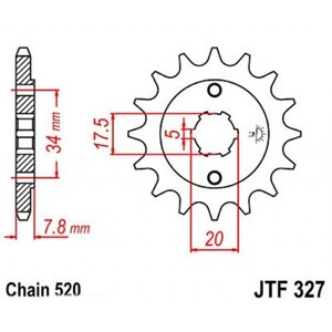 Звезда передняя, ведущая JTF327, стальная