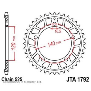 Звезда ведомая, JT JTA1792.43, 43 зубьев