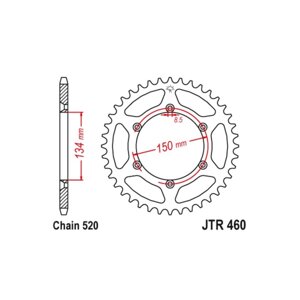 Звезда ведомая JT sprockets JTR460-46