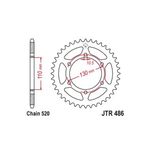 Звезда ведомая JT sprockets JTR486-43