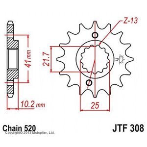 Звезда ведущая JT sprockets JTF308-14