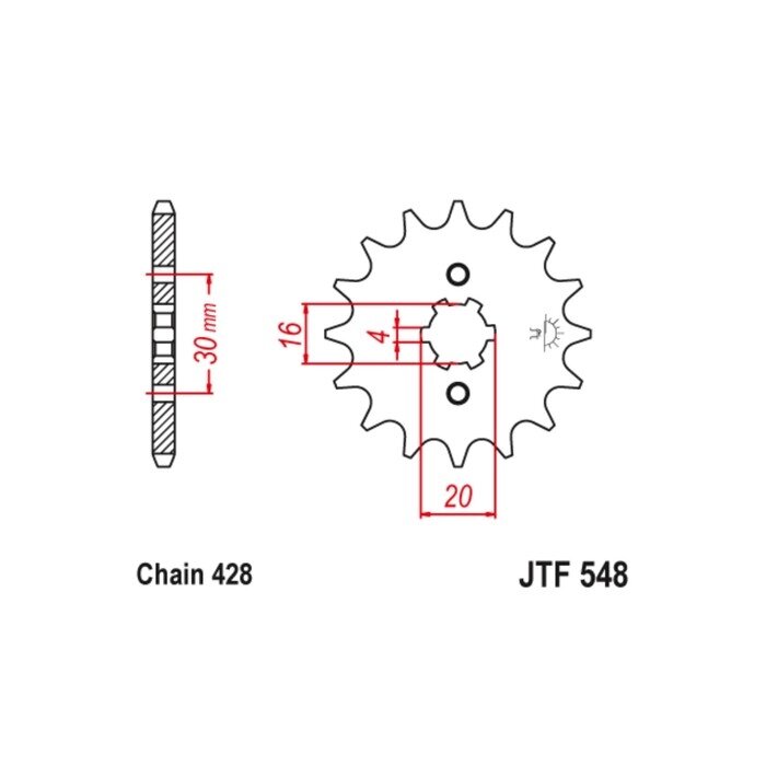 Звезда ведущая JT sprockets JTF548-13 от компании Интернет-гипермаркет «MALL24» - фото 1