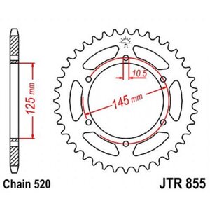 Звезда задняя, ведомая, JTR855 для мотоцикла стальная
