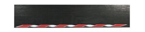 Брызговик 32х205см резиновый задний для прицепа длинный Без надписи, с красно-белой полосой
