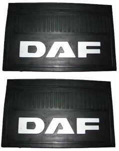 Брызговик 33х52см DAF резиновый задний даф размер с надписью белыми буквами (компл. 2шт)