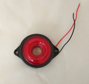 Фонарь габаритный LED светодиодный 24V, красный круглый (d=55мм, 6-светодиод.) Ман ивеко мерседес рено маз камаз
