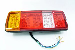 Фонарь задний левый LED 24V, 5-секционный с задним ходом+подсветка номера, Светодиодный, с кабелем (универсальный )