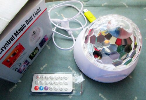 Аккум. радиоуправ. светодиодный диско-шар LED Crystral Magic Ball Light YF-800
