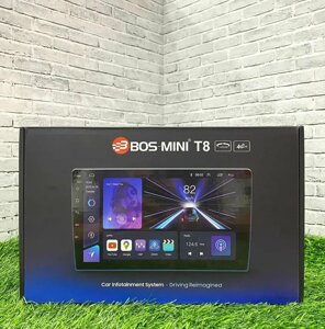 Автомагнитола BOS-MINI T8 Android универсальная / 8 ядер 4Gb+64Gb / 9 дюймов / 2din / навигатор / CarPlay