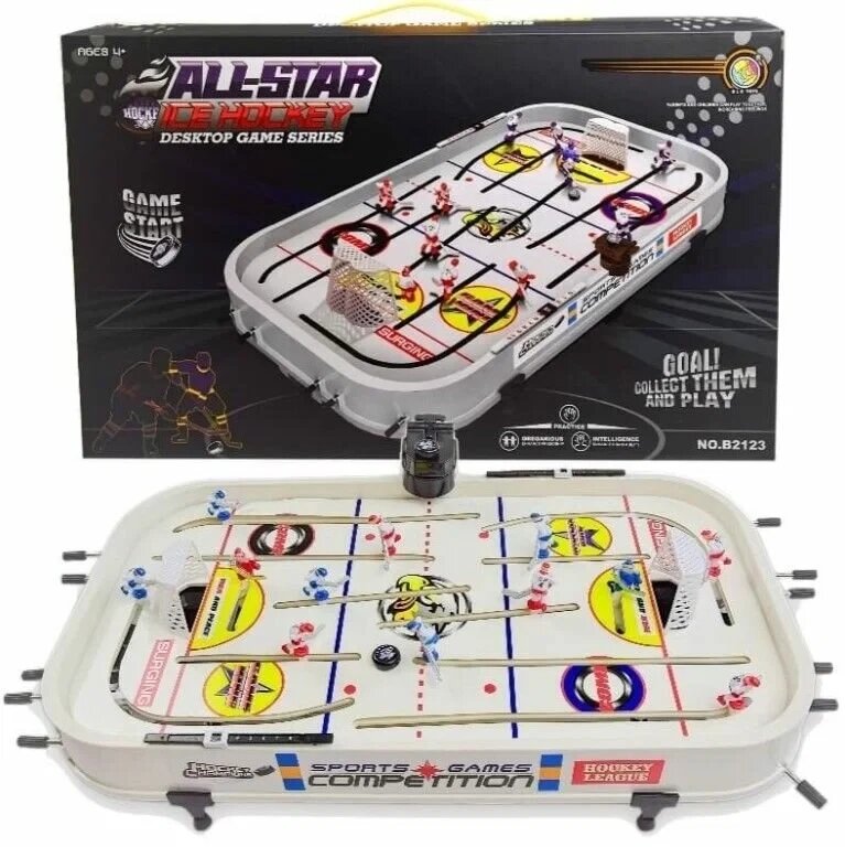 B2125 Хоккей All-Star Ice Hockey, настольная игра, заезд за ворота, объемные игроки от компании Интернет магазин детских игрушек Ny-pogodi. by - фото 1