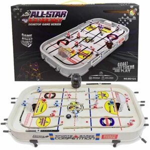 B2125 Хоккей All-Star Ice Hockey, настольная игра, заезд за ворота, объемные игроки