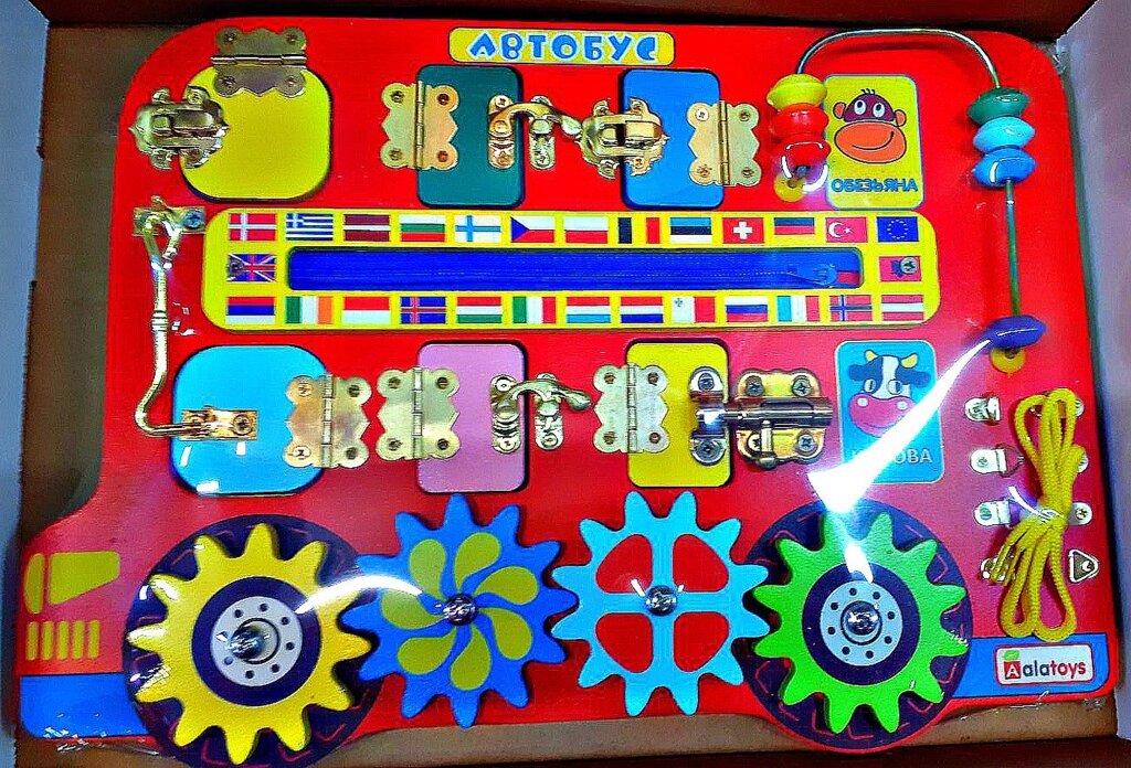 Бизиборд "Автобус" ББ119 от компании Интернет магазин детских игрушек Ny-pogodi. by - фото 1