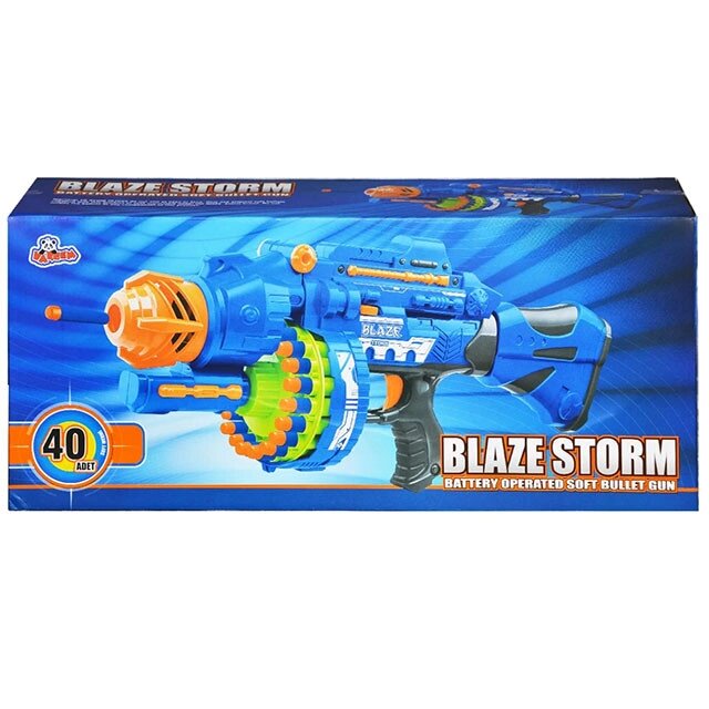 Бластер Blaze Storm 7051 с 40 мягкими пулями на батарейках от компании Интернет магазин детских игрушек Ny-pogodi. by - фото 1