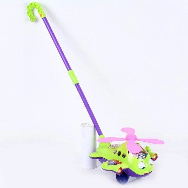 Детская игрушка-каталка " вертолет"  с ручкой от компании Интернет магазин детских игрушек Ny-pogodi. by - фото 1