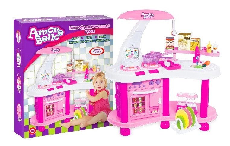 Детская кухня Amore Bello 65x60 см (арт. 8157R) свет звук вода от компании Интернет магазин детских игрушек Ny-pogodi. by - фото 1
