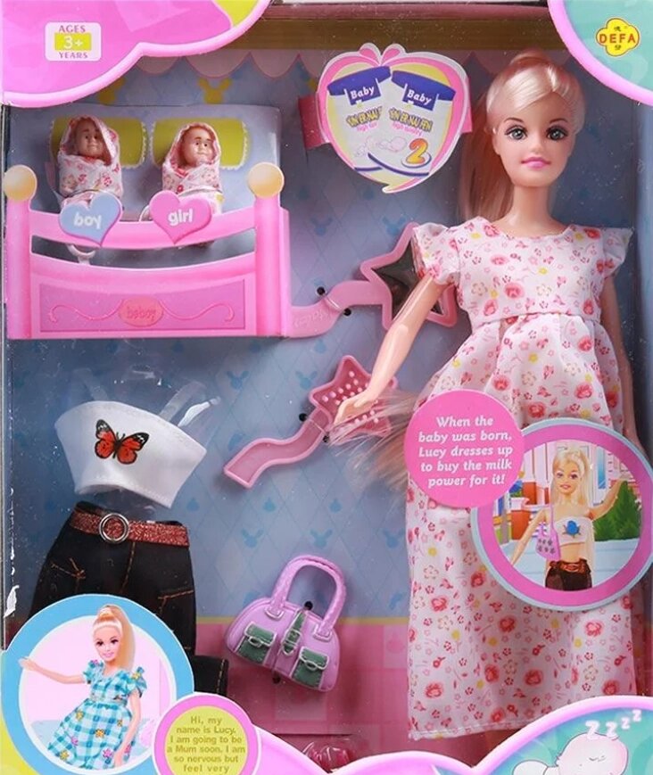 Детская Кукла Defa Lucy 8009 Беременная + 2 пупса от компании Интернет магазин детских игрушек Ny-pogodi. by - фото 1