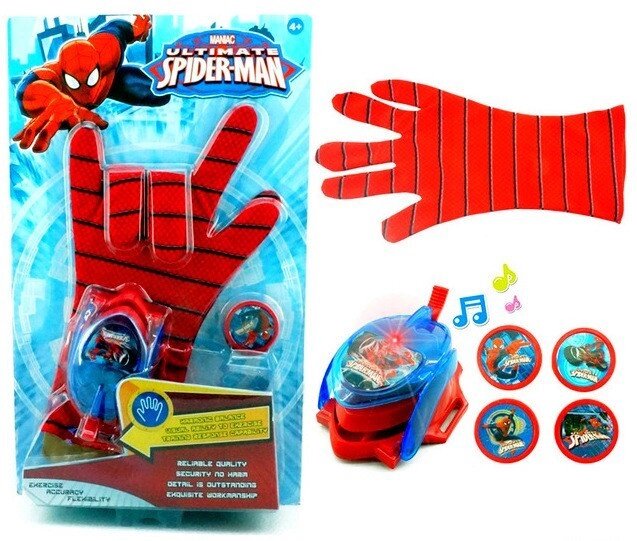 Детская перчатка человека паука Spider man свет. звук. от компании Интернет магазин детских игрушек Ny-pogodi. by - фото 1