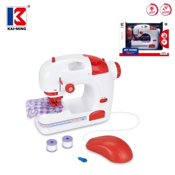 Детская швейная машинка My Home красно-белая, со светом и звуком 3232 шьет от компании Интернет магазин детских игрушек Ny-pogodi. by - фото 1