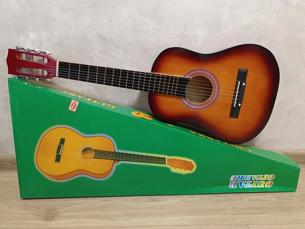 Детская струнная деревянная гитара 6 струн 75см 5130 разные цвета музыкальные инструменты от компании Интернет магазин детских игрушек Ny-pogodi. by - фото 1