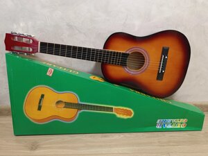 Детская струнная деревянная гитара 6 струн 75см 5130 разные цвета музыкальные инструменты