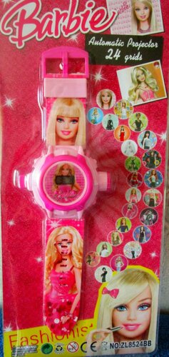 Детские часы "barbie" с проектором 24 картинок