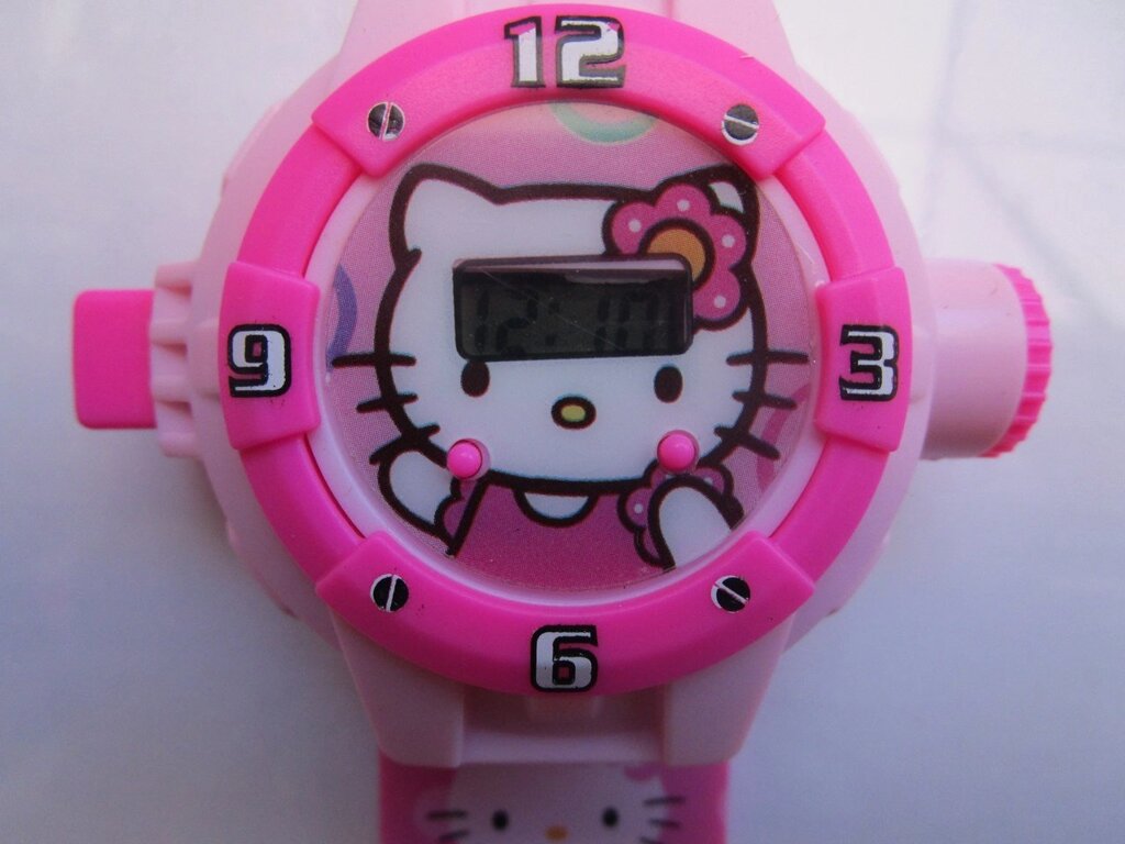 Детские часы hello kitty ( хэлоу кити ) с проектором 20 картинок от компании Интернет магазин детских игрушек Ny-pogodi. by - фото 1