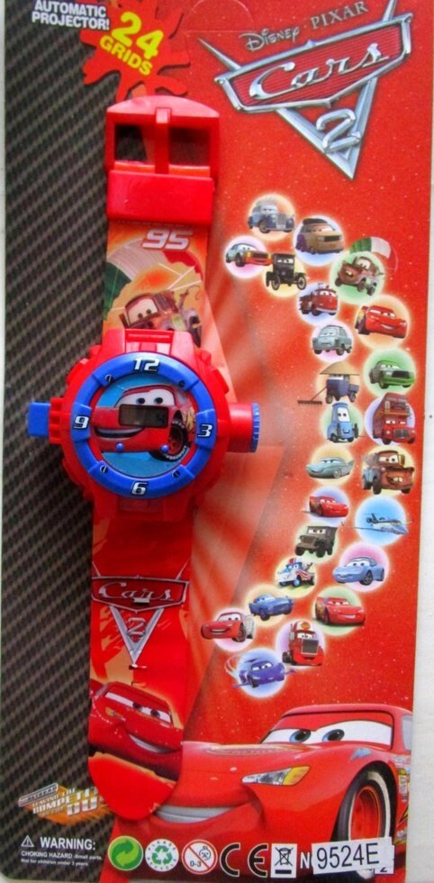 Детские часы маквин макуин "тачки" с проектором 24 картинки от компании Интернет магазин детских игрушек Ny-pogodi. by - фото 1