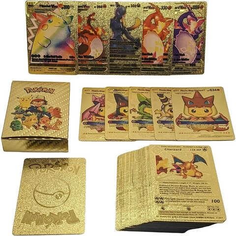Детские игровые золотые карты покен pokemon Пикачу от компании Интернет магазин детских игрушек Ny-pogodi. by - фото 1