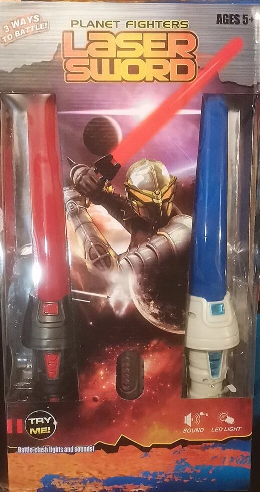 Детский двойной световой меч Laser Sword 2в1 звездные воины star wars 868-22 от компании Интернет магазин детских игрушек Ny-pogodi. by - фото 1