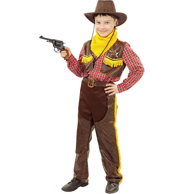 Детский карнавальный костюм ковбоя, разбойника, гангстера 2046 к-18 / Пуговка от компании Интернет магазин детских игрушек Ny-pogodi. by - фото 1