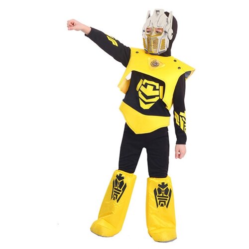 Детский карнавальный костюм с маской Робот трансформер Bumblebee Бамблби 2063 к-20 / Пуговка