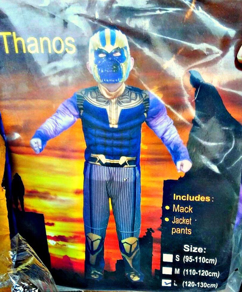 Детский карнавальный костюм танос Thanos с мускулами без маски от компании Интернет магазин детских игрушек Ny-pogodi. by - фото 1
