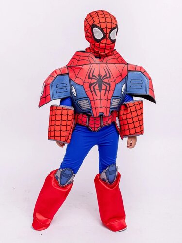 Детский карнавальный новогодний костюм Мех Страйк человек паук spiderman ) 9040 к-23 / Пуговка