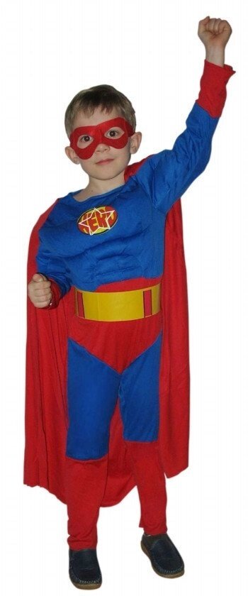 Детский карнавальный новогодний костюм superman супермен с мускулами от компании Интернет магазин детских игрушек Ny-pogodi. by - фото 1