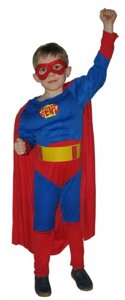 Детский карнавальный новогодний костюм superman супермен с мускулами