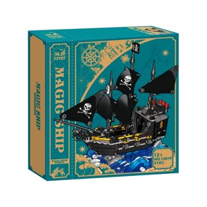 Детский конструктор MJI 13019 Черная жемчужина Пираты Карибского моря 919 деталей Магическая книга